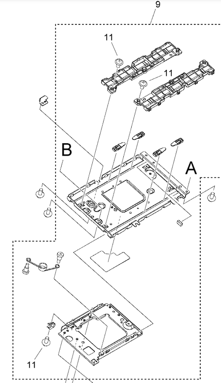 IR-ADV C356İ FM1-P215 CONTROL PANEL SLIDE ASSEMBLY